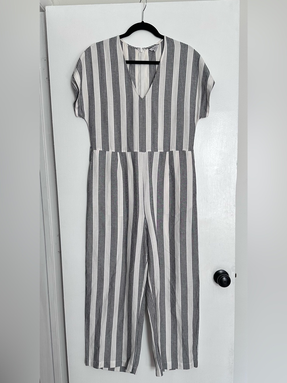Rails Black and White Striped Jumpsuit